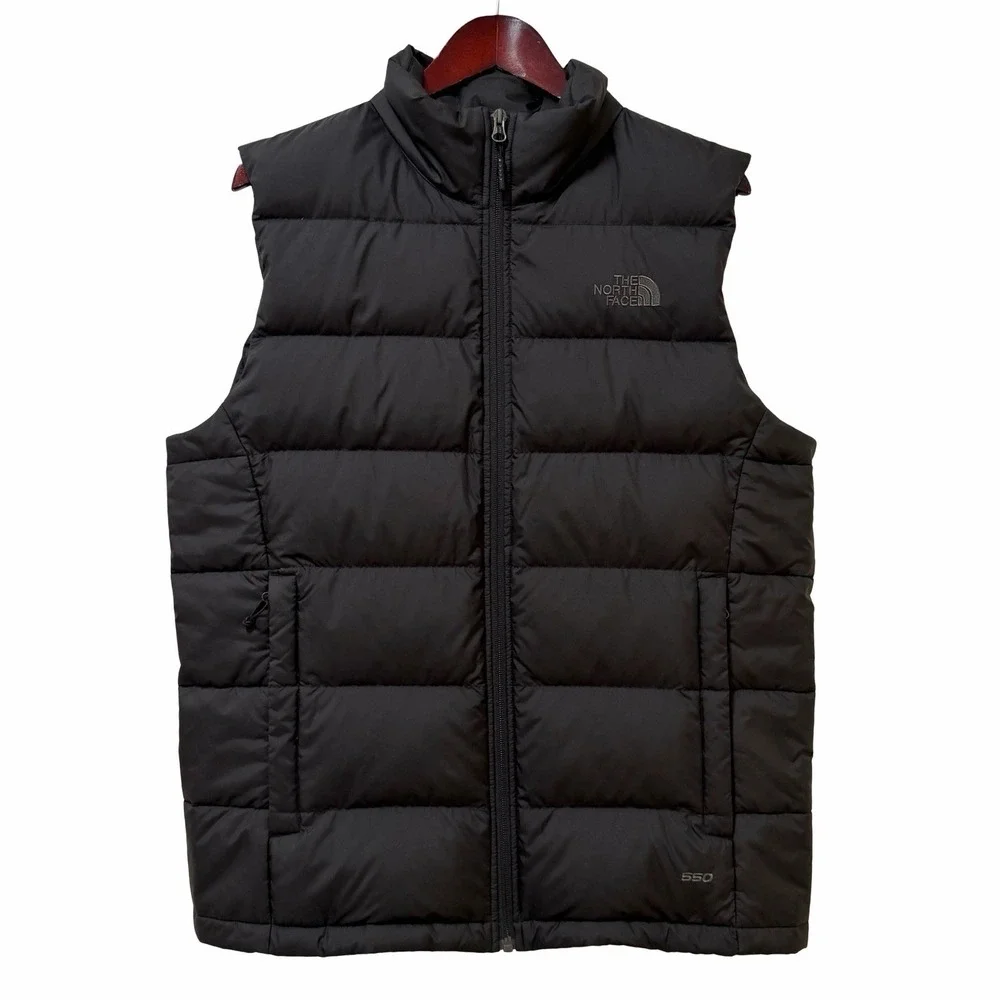 The North Face Mens 550 Down Full Zip Puffer Vest Size M Black